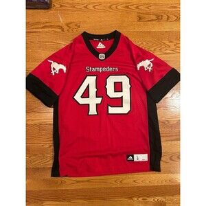 Autographed Alex Singleton Adidas CFL Calgary Stampeders Jersey L #49